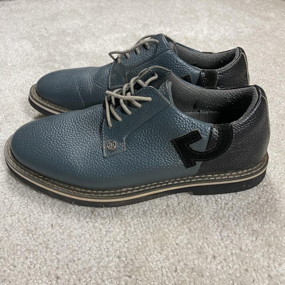 G Fore Golf Shoes Mens Size 7.5 Gray Leather Spiked Sneakers G4MC0EF11